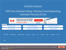 Tablet Screenshot of colombiapassions.com